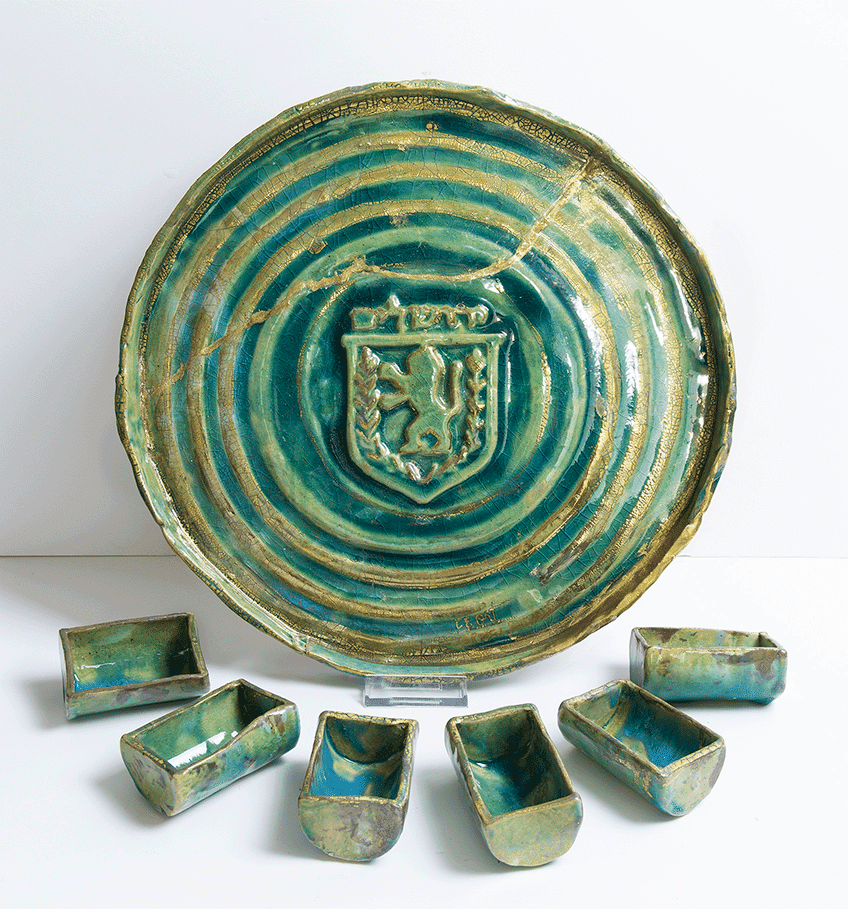 Pure Turquoise Passover Seder Plate Set