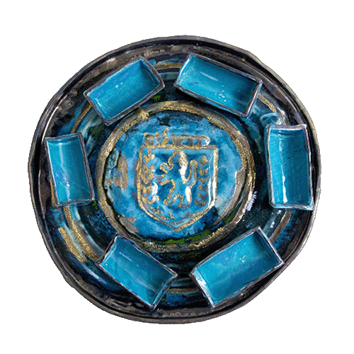 The Deep Blues of the Red Sea Passover Seder Plate Set