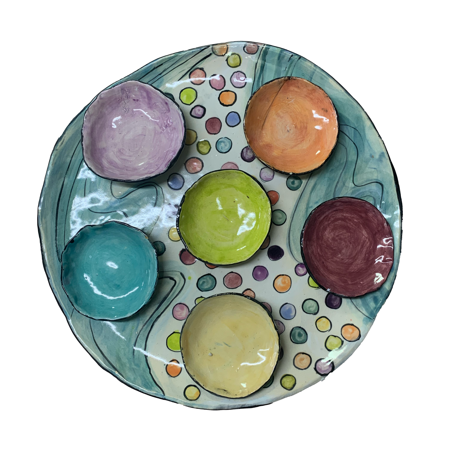 Passover Seder Plate in Spring Colors