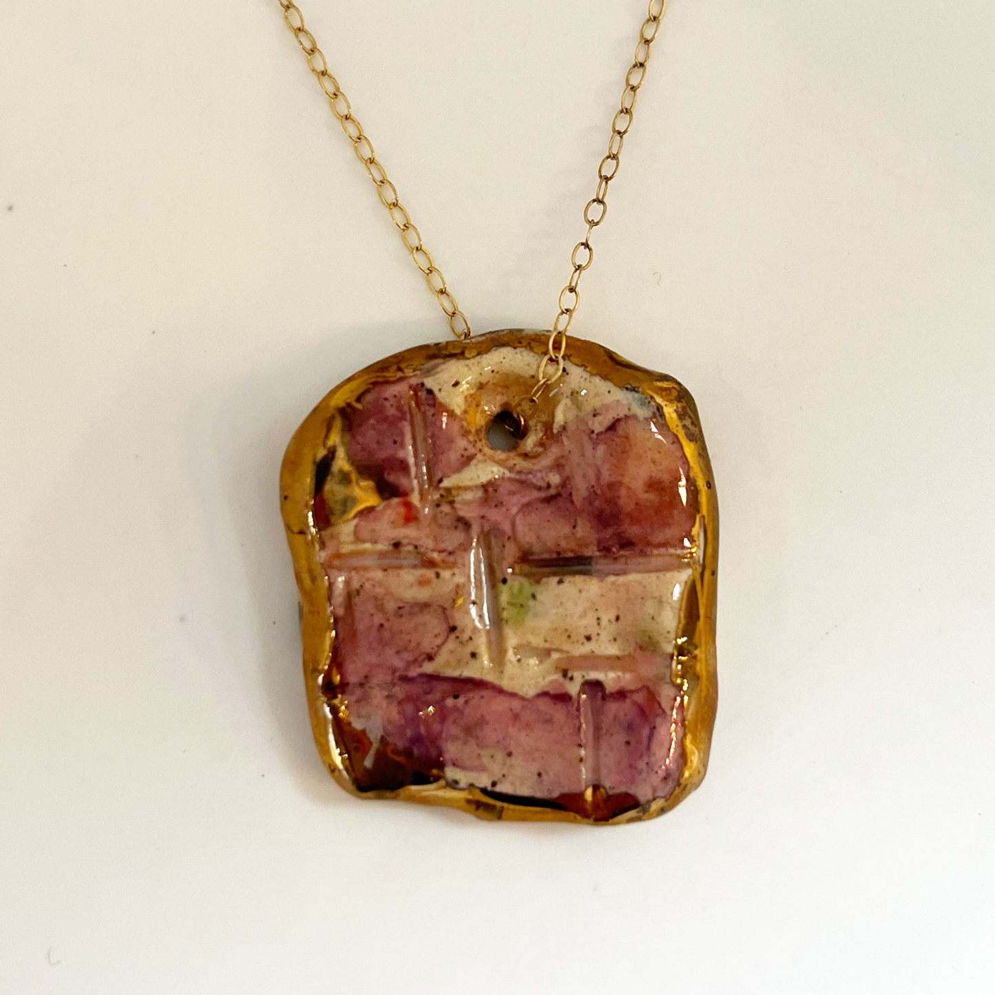 Stones of the Western Wall Necklace on Gold Chain