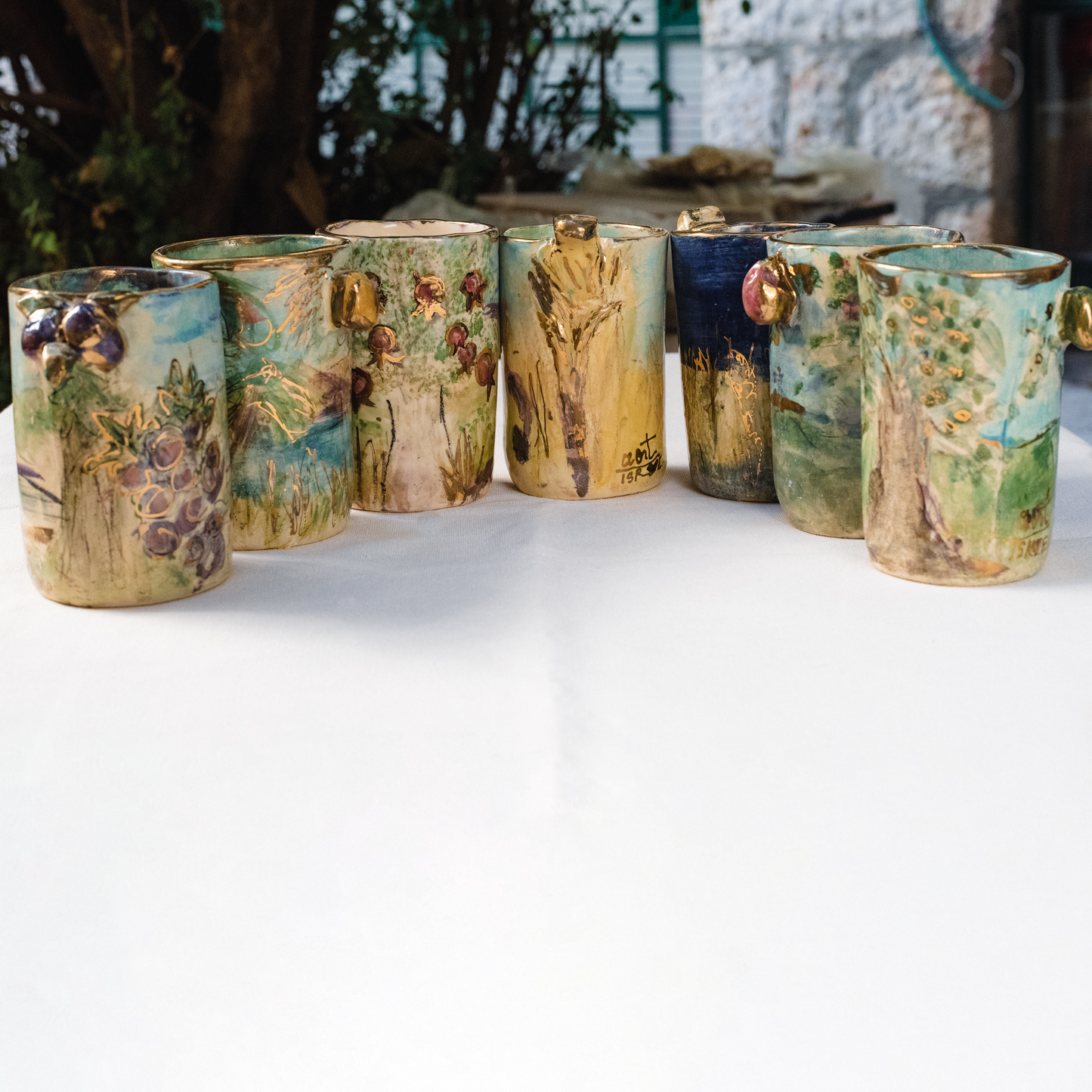 Set of 7 Abundance of Israel Cozy Cups