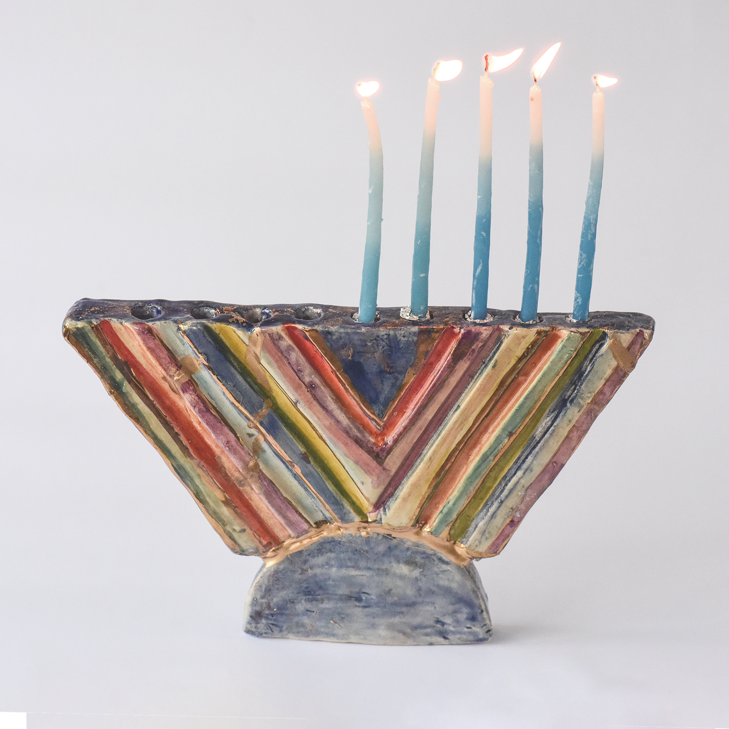 Rambam Rainbow Menorah