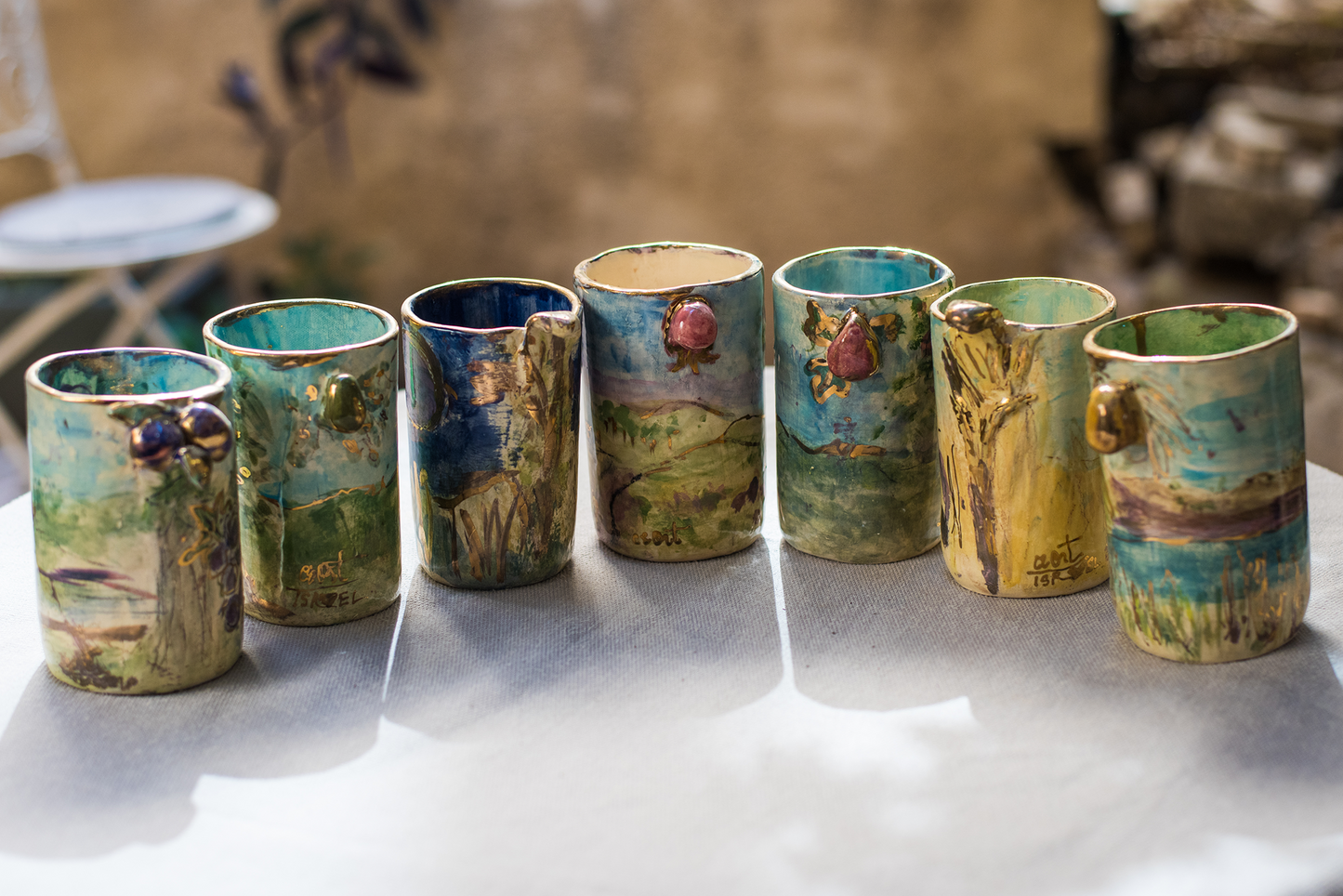 Seven Species of Israel Cozy Cup - wheat
