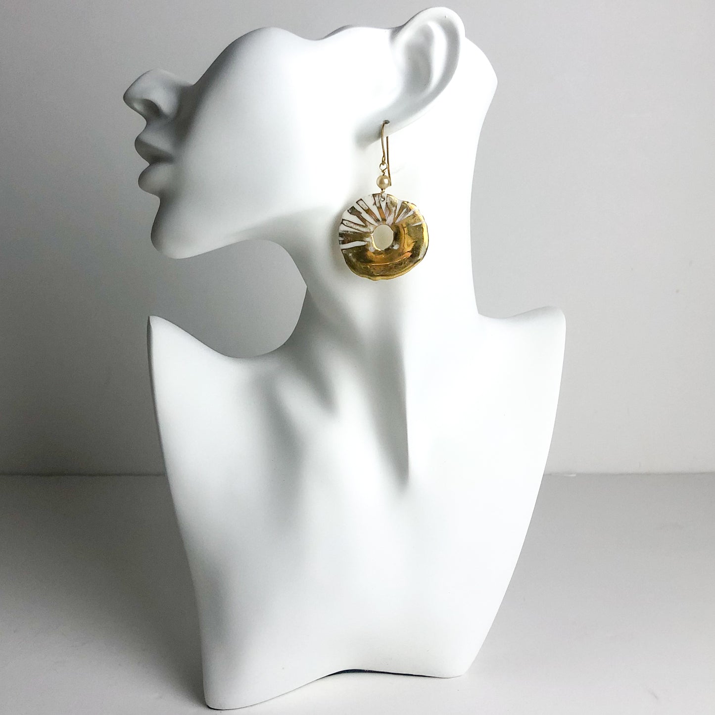 Golden Sunrise Donut Earrings