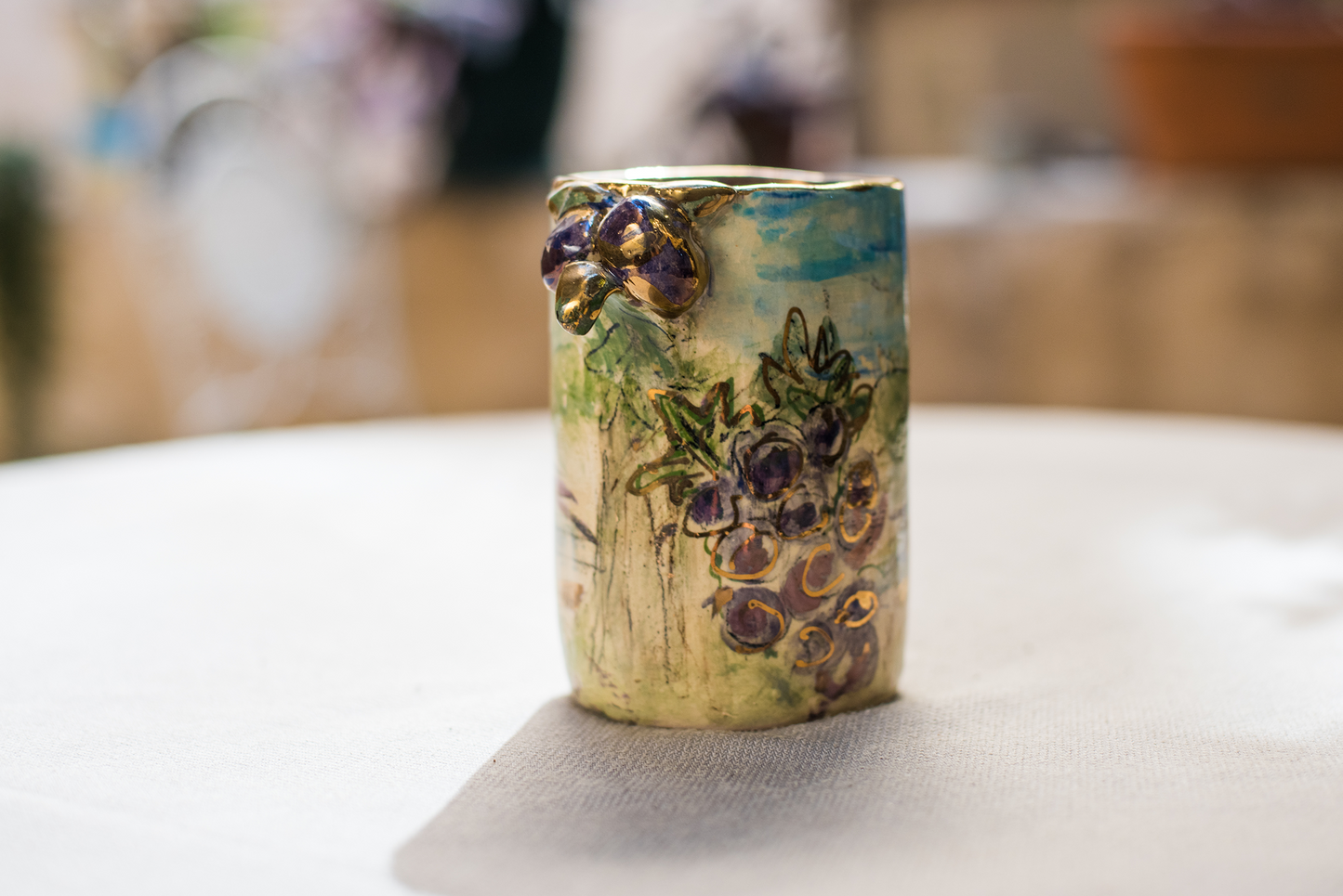 Seven Species of Israel Cozy Cup - Grape