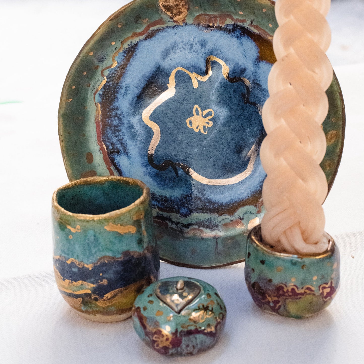 Mystical Havdalah Set in Sapphire Tones