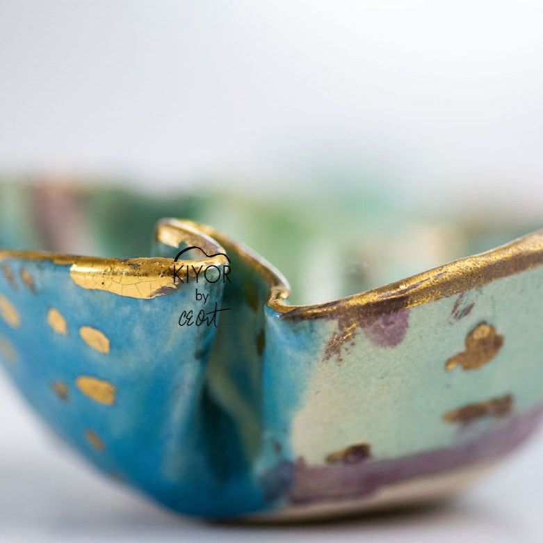 Mediterranean Abstract Glazed Bowls ( set of three )