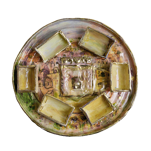 The Kotel in Bloom Passover Seder Plate Set