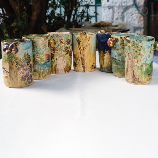 Set of 7 Abundance of Israel Cozy Cups