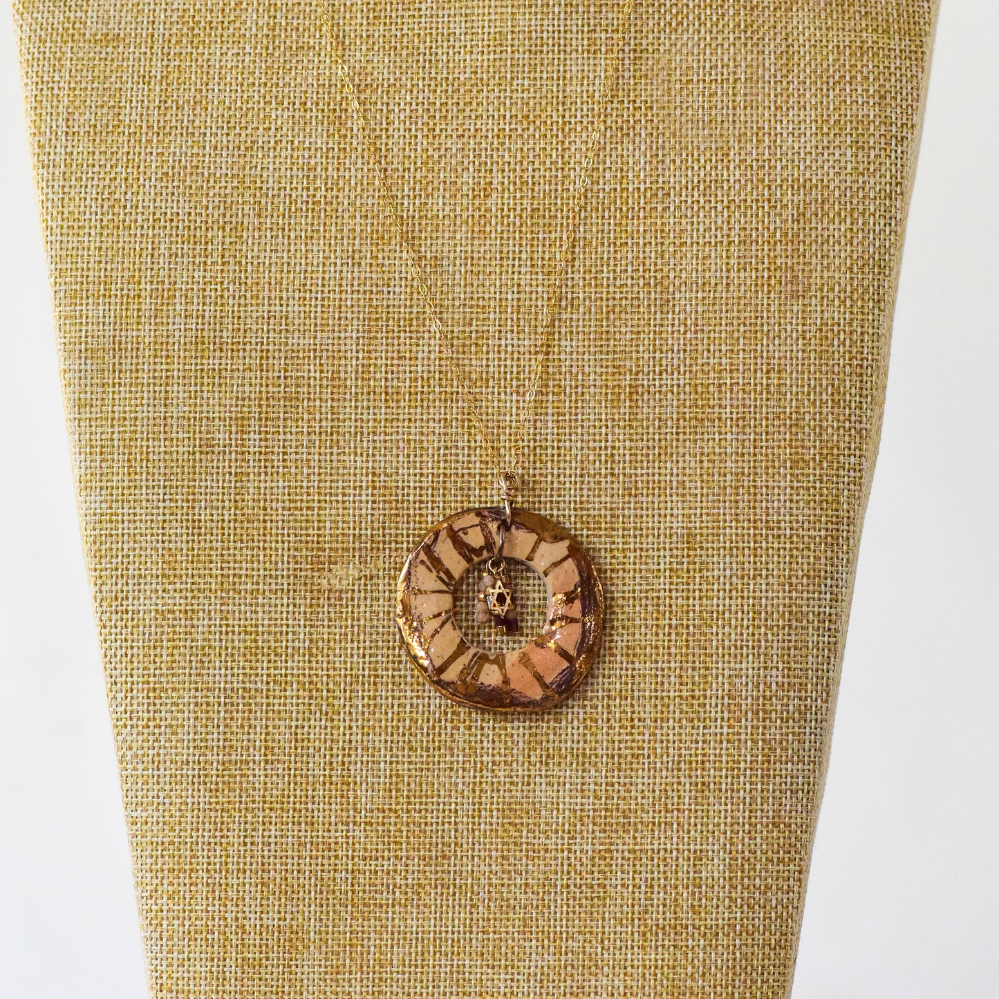 Circle of Life Necklace of Marbled Clay