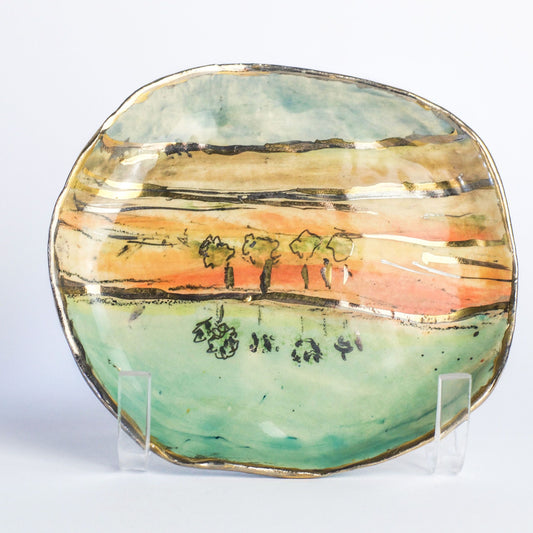 Hand Painted Small Plate - The Dead Sea