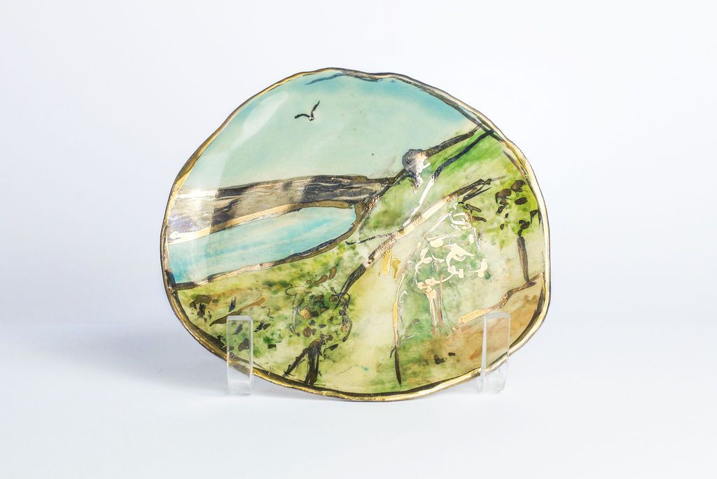 Landscapes of Israel - Set of 6 Hand-painted Small Plates