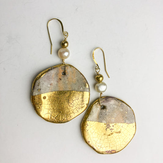 Dipped In Gold Circle Earrings