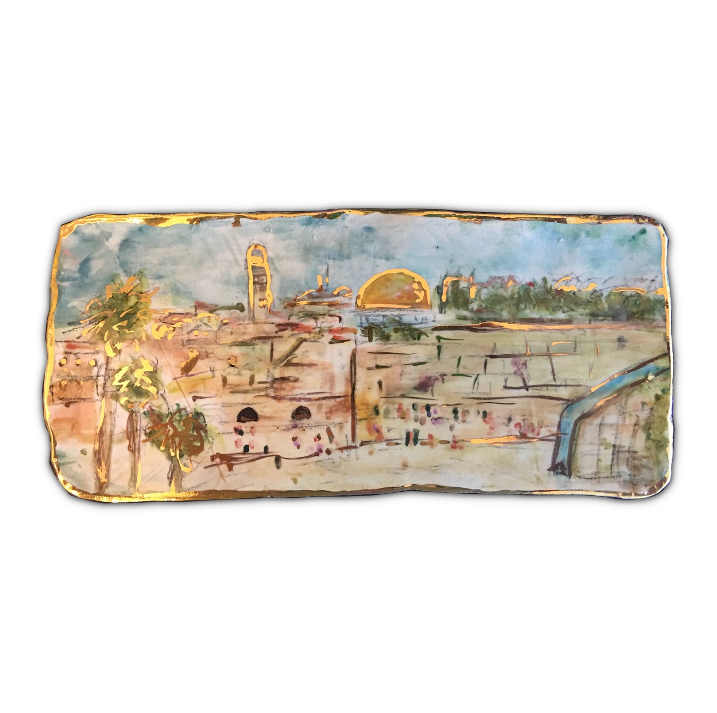 Hand Painted Oblong Kotel Plate