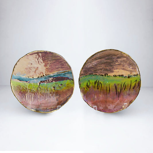 Gorgeous Sunset in the Galilee Set of 2 Plates