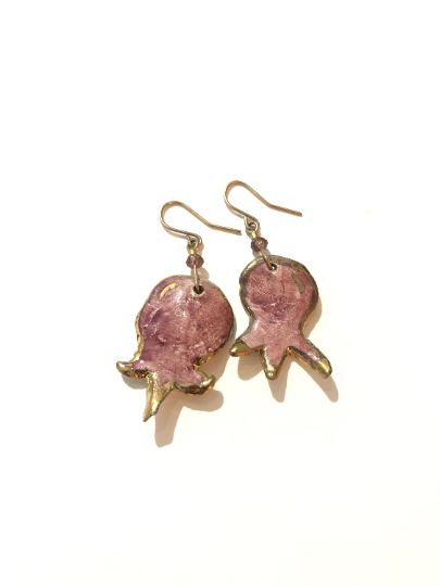 Pomegranate Drop Earrings