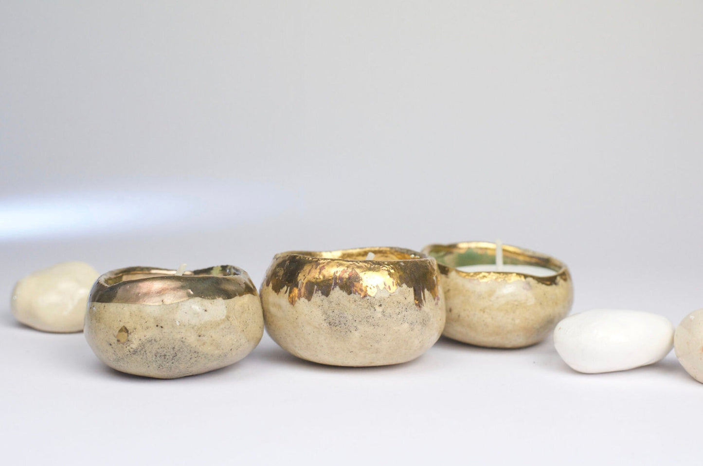 Handmade Ceramic Tea Light Holders | Israel Pottery Made from the Clay of the Holy Land