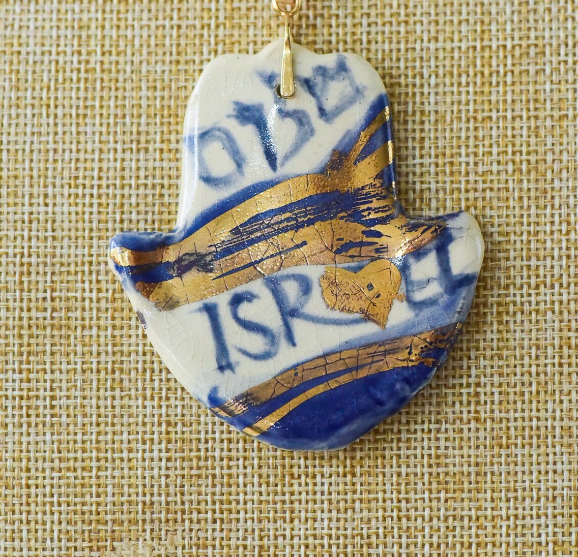 Israel Peace Hamsa Necklace •