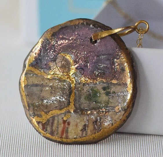 Western Wall Necklace • Hand painted scent of Jerusalem's Western Wall •
